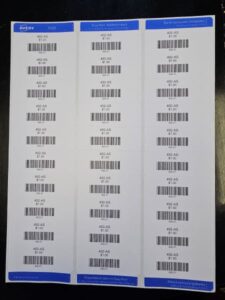 barcode sheet tiny